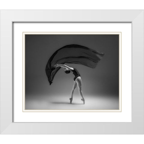 Untitled White Modern Wood Framed Art Print with Double Matting by Li, Rob