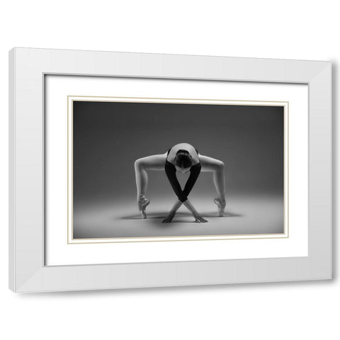 Elegant White Modern Wood Framed Art Print with Double Matting by Li, Rob