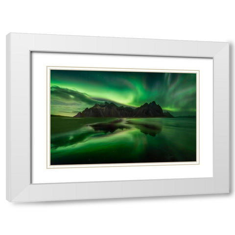 Wild Green Hell White Modern Wood Framed Art Print with Double Matting by Kuric EP, Marian