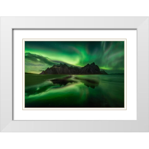 Wild Green Hell White Modern Wood Framed Art Print with Double Matting by Kuric EP, Marian