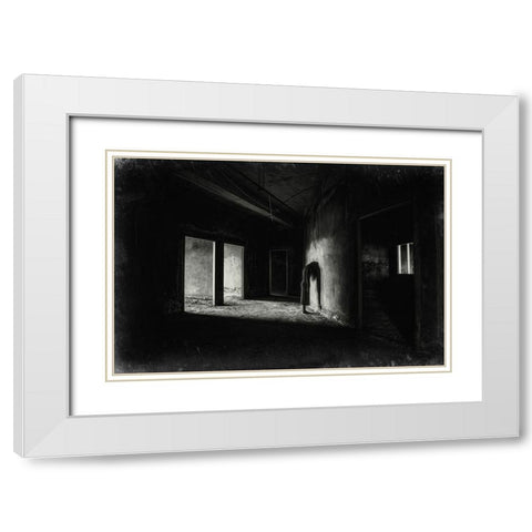 Emptiness Of The Soul White Modern Wood Framed Art Print with Double Matting by Muhamad Fajeri, Fadhel