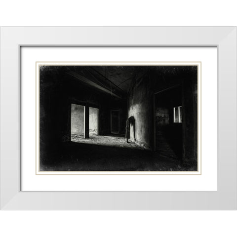 Emptiness Of The Soul White Modern Wood Framed Art Print with Double Matting by Muhamad Fajeri, Fadhel