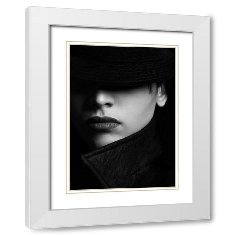 Paniz White Modern Wood Framed Art Print with Double Matting by Khosroshahi, Hamed
