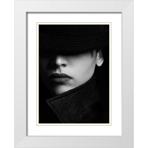 Paniz White Modern Wood Framed Art Print with Double Matting by Khosroshahi, Hamed