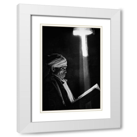 The Holy Book White Modern Wood Framed Art Print with Double Matting by Cavalli, Giovanni