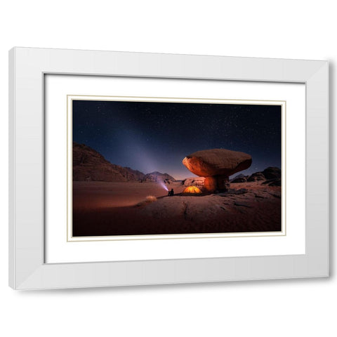 Mashroom Rock White Modern Wood Framed Art Print with Double Matting by Nienartowicz, Karol