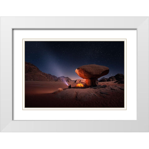 Mashroom Rock White Modern Wood Framed Art Print with Double Matting by Nienartowicz, Karol
