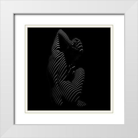 Untitled White Modern Wood Framed Art Print with Double Matting by Cloud, Mountain