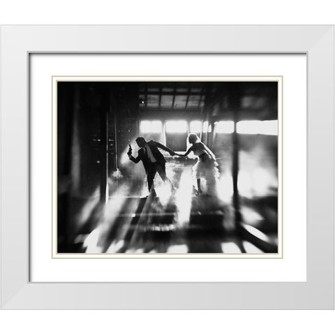Runaway Bride White Modern Wood Framed Art Print with Double Matting by Kisworo, Sebastian
