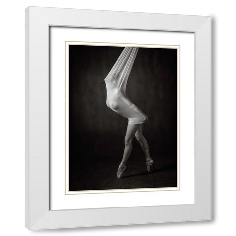 Trapped White Modern Wood Framed Art Print with Double Matting by Catchlight Studio