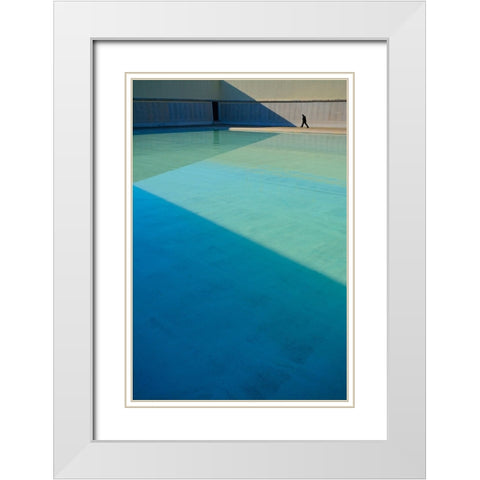 Zig Zag Effect White Modern Wood Framed Art Print with Double Matting by Joseph, Florentinus