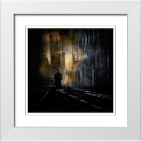 Hope White Modern Wood Framed Art Print with Double Matting by Pansky, Rachel