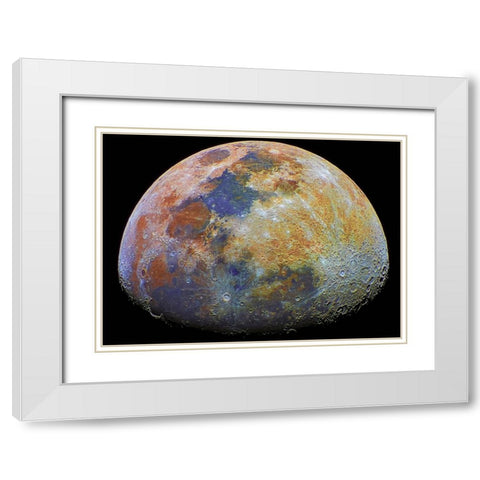 Mineral Moon White Modern Wood Framed Art Print with Double Matting by Ghizzi Panizza, Alberto