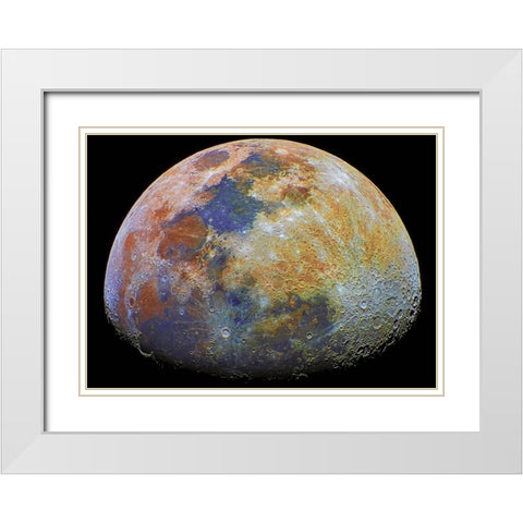 Mineral Moon White Modern Wood Framed Art Print with Double Matting by Ghizzi Panizza, Alberto