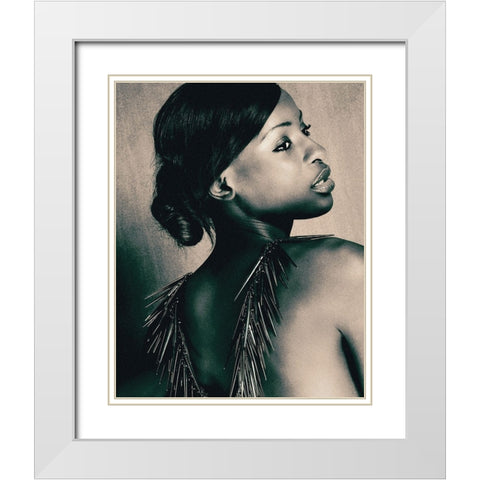 Sguardo White Modern Wood Framed Art Print with Double Matting by Affolti, Giordano