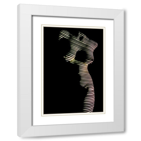 Untitled White Modern Wood Framed Art Print with Double Matting by Dzyubin, Dmitry