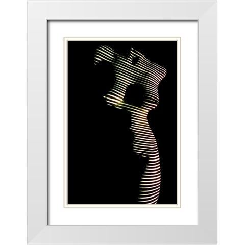 Untitled White Modern Wood Framed Art Print with Double Matting by Dzyubin, Dmitry