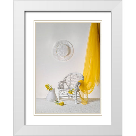 A Bright Morning White Modern Wood Framed Art Print with Double Matting by Jacobs, Lydia