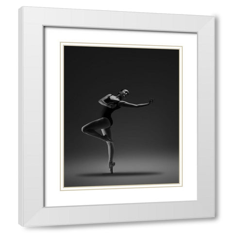 Untitled White Modern Wood Framed Art Print with Double Matting by Li, Rob