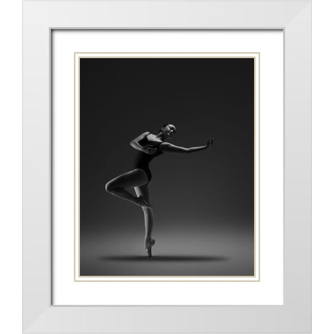 Untitled White Modern Wood Framed Art Print with Double Matting by Li, Rob