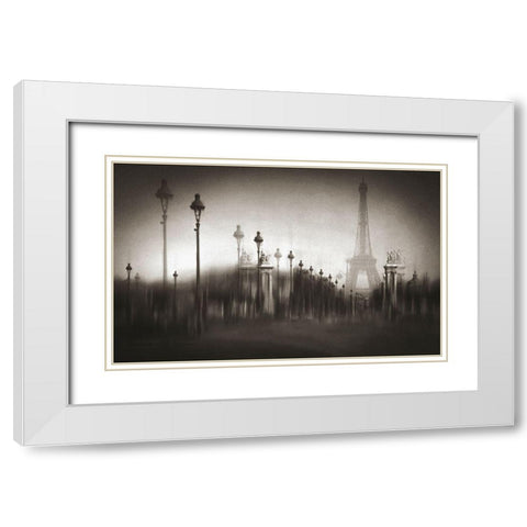 Pont Alexandre Iii White Modern Wood Framed Art Print with Double Matting by W., Orkidea