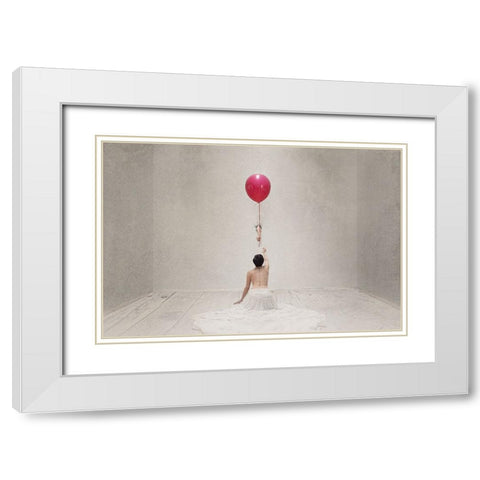 The Gift White Modern Wood Framed Art Print with Double Matting by Benvenuti, Laura