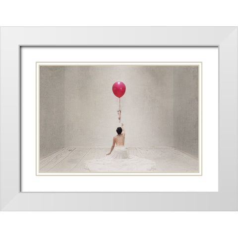 The Gift White Modern Wood Framed Art Print with Double Matting by Benvenuti, Laura