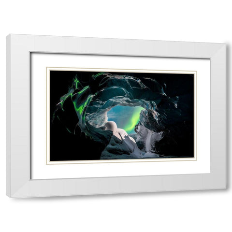 Wonders Of Iceland White Modern Wood Framed Art Print with Double Matting by Markkanen, Mika-Pekka