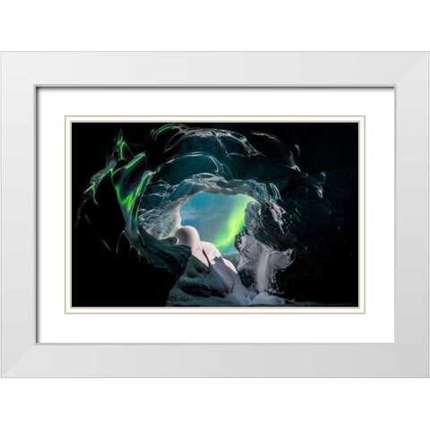 Wonders Of Iceland White Modern Wood Framed Art Print with Double Matting by Markkanen, Mika-Pekka