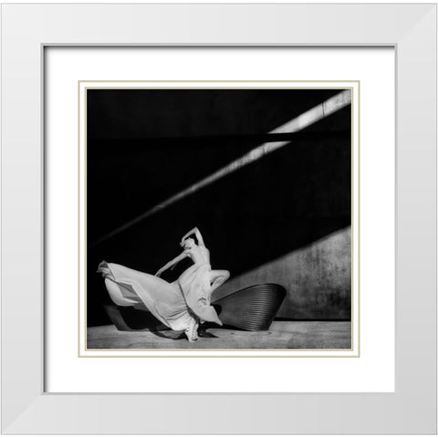 Dancing With The Light White Modern Wood Framed Art Print with Double Matting by Pansky, Rachel