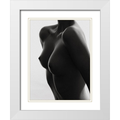 Sensual Beauty White Modern Wood Framed Art Print with Double Matting by Krystynek MQEP, Martin