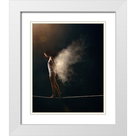 Burning-SLow White Modern Wood Framed Art Print with Double Matting by Benvenuti, Laura