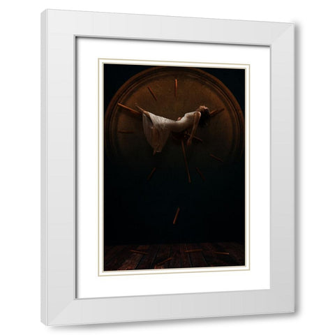 Arresto Momentum White Modern Wood Framed Art Print with Double Matting by Benvenuti, Laura