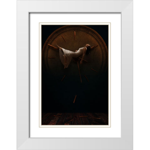 Arresto Momentum White Modern Wood Framed Art Print with Double Matting by Benvenuti, Laura