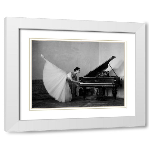 I Will Dance For You White Modern Wood Framed Art Print with Double Matting by Kapsha, Eduards