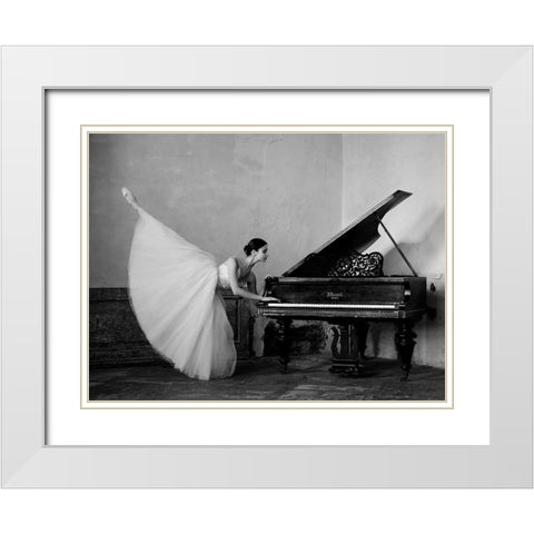 I Will Dance For You White Modern Wood Framed Art Print with Double Matting by Kapsha, Eduards