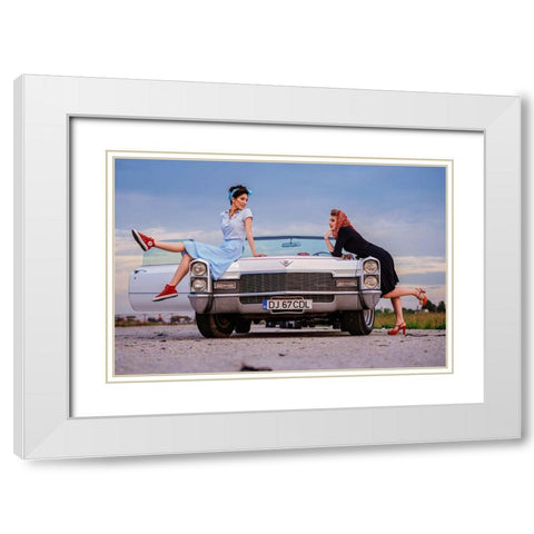 60S White Modern Wood Framed Art Print with Double Matting by Negoita, Bogdan