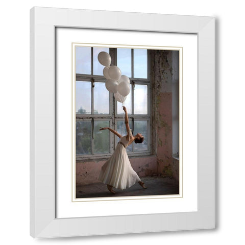 Seven Days White Modern Wood Framed Art Print with Double Matting by Kapsha, Eduards