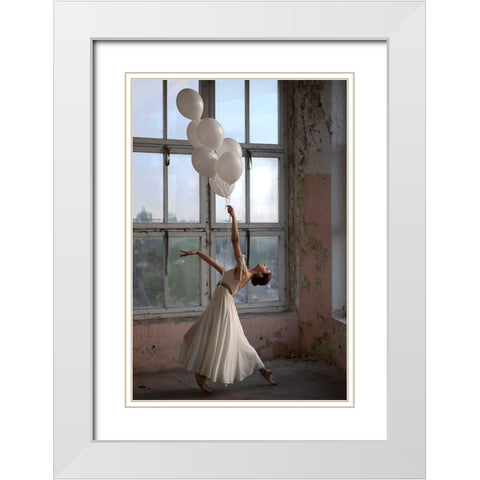 Seven Days White Modern Wood Framed Art Print with Double Matting by Kapsha, Eduards