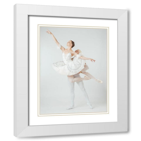 Untitled White Modern Wood Framed Art Print with Double Matting by Smirnov, Sergei