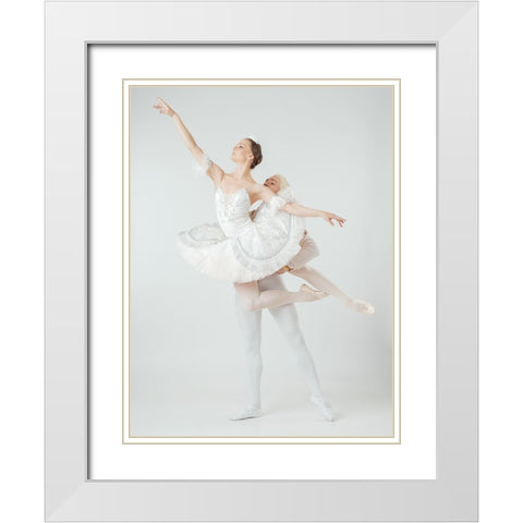 Untitled White Modern Wood Framed Art Print with Double Matting by Smirnov, Sergei