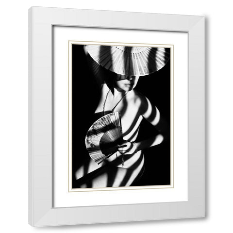 Untitled White Modern Wood Framed Art Print with Double Matting by Faletkin, Mikhail