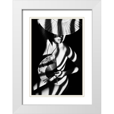 Untitled White Modern Wood Framed Art Print with Double Matting by Faletkin, Mikhail