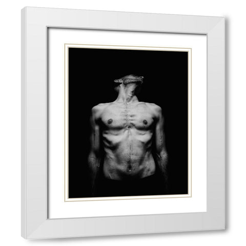 Body Consternation White Modern Wood Framed Art Print with Double Matting by Haghi, Babak