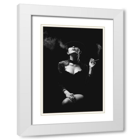 Sexy Lady 2 White Modern Wood Framed Art Print with Double Matting by Kisworo, Sebastian