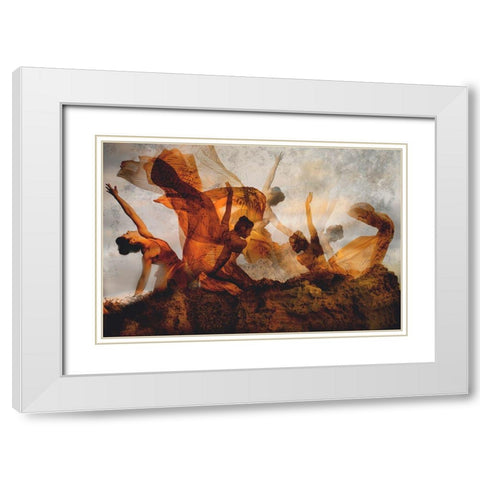 The Nymph Dance White Modern Wood Framed Art Print with Double Matting by Pansky, Rachel