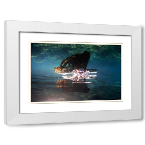 Kassandra White Modern Wood Framed Art Print with Double Matting by Lopresti, Davide