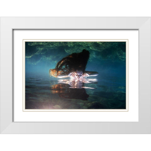 Kassandra White Modern Wood Framed Art Print with Double Matting by Lopresti, Davide