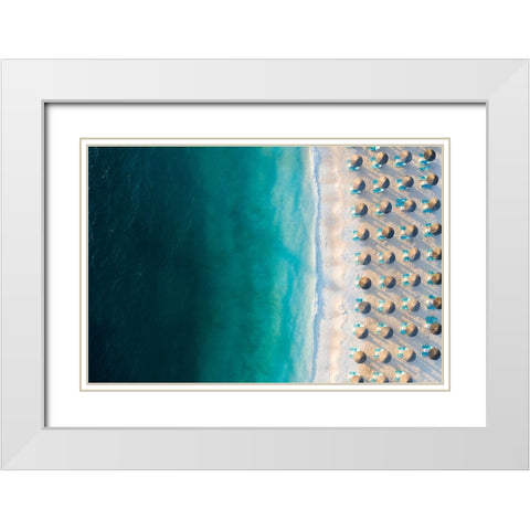 Perfect White Modern Wood Framed Art Print with Double Matting by Erika, Eros