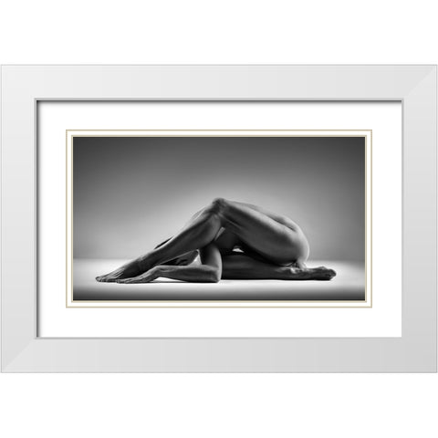 Lego White Modern Wood Framed Art Print with Double Matting by Valevicius, Aurimas